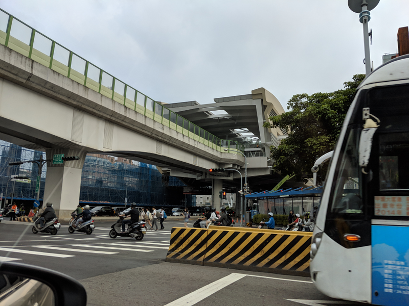A light-capacity elevated metro network is near completion, expected to alleviate the traffic problems in car-centric (specifically, moped-centric) Taichung.